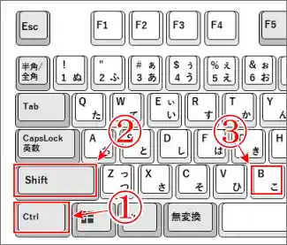 ブックマークのショートカットキー