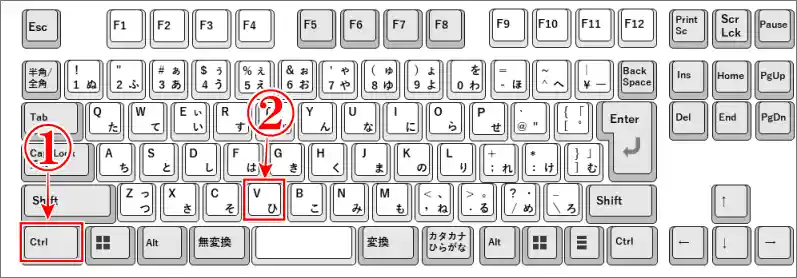 キーボードだけでコピペの貼り付けショートカット