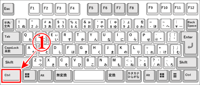 キーボードのCtrlキーの位置