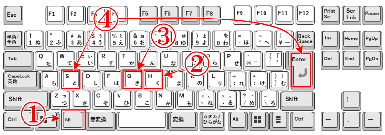 エクセルの漢字にふりがなを表示するショートカットをキーボードで図解