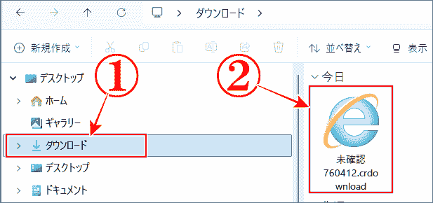エクスプローラーに未確認のアイコンが表示