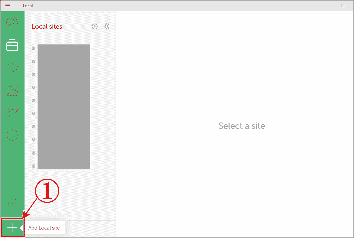 次回からサイトを作成する場合のクリック場所